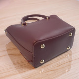 Chrisbella Wine Red Handbag with Crossbody Strap & Wallet