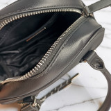 Chrisbella Black Color Handbag with Adjustable Crossbody Strap