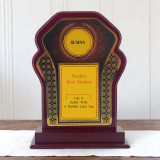 World’s Best Brother Engraved Wooden Golden Trophy