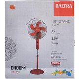 Baltra 16" Fan, 3 Speed, 55W Pedestal Fan (Dhoom, BF 128)