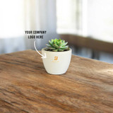 Personalized Ceramic Plant Pot - Company Logo & Name DKG-204