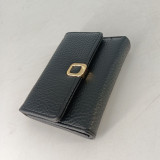Classic Black Ladies’ PU Leather Trifold Wallet