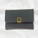 Classic Black Ladies’ PU Leather Trifold Wallet