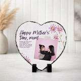 Mother's Day Special Heart Rock Slate Stone Photo Frame