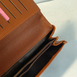 Fashion-Forward Brown Bi-Fold Purse for Ladies