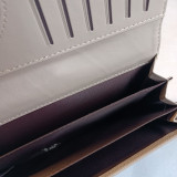 Classic Gray Bi-Fold Purse with Multiple Compartments for Women