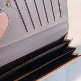 Stylish Purple PU Leather Bi-Fold Purse For Ladies