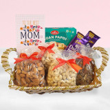 Assorted Dry Nuts & Sweets Mom's Gift Basket JNK-6812
