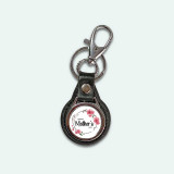 Mother’s Day Keychain-Round Metal Pendant with Floral Design SK-2268
