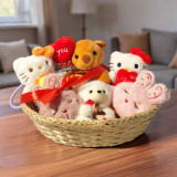 Hello Kitty & Animal Plush Keychain Gift Set DKG-279
