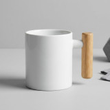 Custom Ceramic Mug With Wood Handle