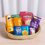 Snacks & Candle Gift Basket JNK-6835