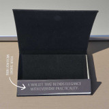 Personalized Black Leather Card Holder with Magnetic Lock DKG-305