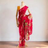 Chiffon Saree & Traditional Jewelry Gift Box