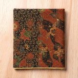 Traditional Indonesian Black Lungi with Colorful Floral Prints