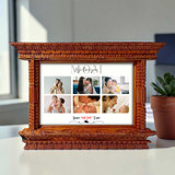 Personalized 6 Photo Akhi Jhyal Window Frame for Mom DKG-346
