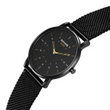 Sonata Men’s Black Stainless Steel Analog Watch 7152NM02