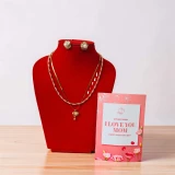 Pearl Necklace & Earrings with Mother’s Day Card DKG-449