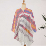 White Color Multi Color Patten Handloom Dhaka Shawl SWL-3251