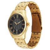 Titan Neo Roman Green Dial Gold Strap Watch for Men 10063YM01