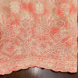 Unstiched Soft Peach Pink Multi-Pattern Cotton Kurta Set with Pote & Jari Work KRT-1360