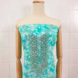 Sea Green Unstitched Kurta Set with Golden Lace Dupatta KRT-1302