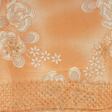 Orange Unstitched Kurta Set with Floral & Thread Work, Shawl & Suruwal KRT-1298