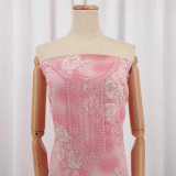 Unstitched Soft Pink Kurta Set with Floral Jari Work KRT-1299