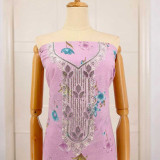 Light Purple Unstitched Cotton Kurta Set with Multicolored Floral Print KRT-1356