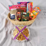 Deluxe Wellness Bamboo Basket with Dry Fruits