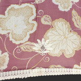 Unstitched Puce Pink Cotton Kurta Set with White Floral Print & Thread Embroidery KRT-1339