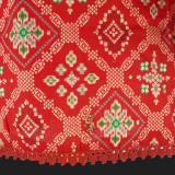 Unstitched Red Cotton Kurta Set with Multi-Colored Floral Print & Zari-Sitara Embroidery KRT-1328