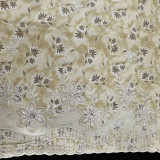 Light Green Unstitched Cotton Kurta Set with Leaf Print & Floral Rhinestone Work KRT-1308