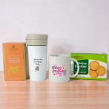 Mother's Day Gift Combo with Vacuum Mug, Cookies & Rakura Tea
