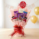 Premium Chocolates & Roses Birthday Gift with Cake Topper JNK-6937