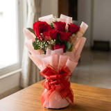 Classic 6 Red Roses Bouquet FL-1