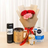 Men’s Grooming & Relaxation Gift Set With Bamboo Mug SPM-768