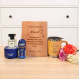 Men’s Personalized Birthday Gift Set with Perfume, NIVEA & Mug SK-2400
