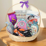 Creative Kids Activity & Treat Gift Hamper in Bamboo Basket SK-2424