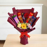 Chocolate & Fresh Flower Bouquet Gift Set SK-2429