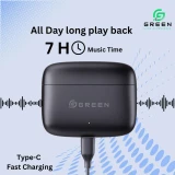 Green Combo Orbit Pro Luxury Smart Watch & Leaf-161 True ENC Wireless Gaming Earbuds