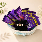 Chocolate Basket With Rakhi Thread