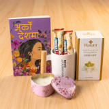 Book Lover Gift with Tea, Mug & Candle for Her JNK-6981