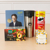 Book Lover Gift Combo with Vacuum Mug, Tea, Pringles & Candle JNK-6999