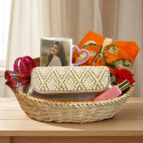 Elegant Festive Glam & Traditional Beauty Hamper With Saree & Mehendi