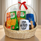 Healthy Tea-Time Wellness Gift Basket with Crackers & Mug SK-2538