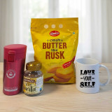 Sweet Coffee Treat Gift Hamper With Tumbler & Mug SK-2546