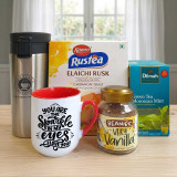 Coffee Tea Combo Gift Set with Vacuum Mug & Snacks SK-2552