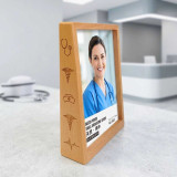Personalised Beech Wood Transparent Photo Frame for Nurse Day Gift SK-2559