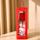 Artificial Rose & Cute Keychain Gift Bag JNK-7044
